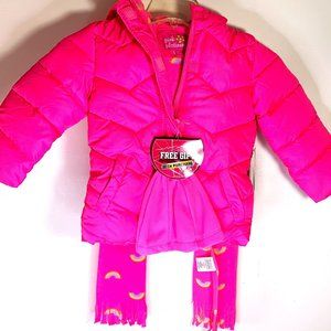 Pink Hooded Puffer Coat Size 4T